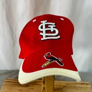 STL St. Louis Cardinals MLB Baseball Adj Youth Hat Cap Red White Brim Cotton